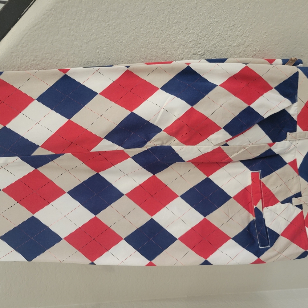 Loudmouth Golf Pants... Blue, and White Argyle Pants.